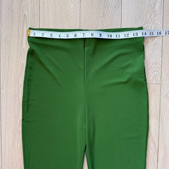 Zara High Waist Flare Pants in Green Women’s Size Medium - Picture 5 of 11